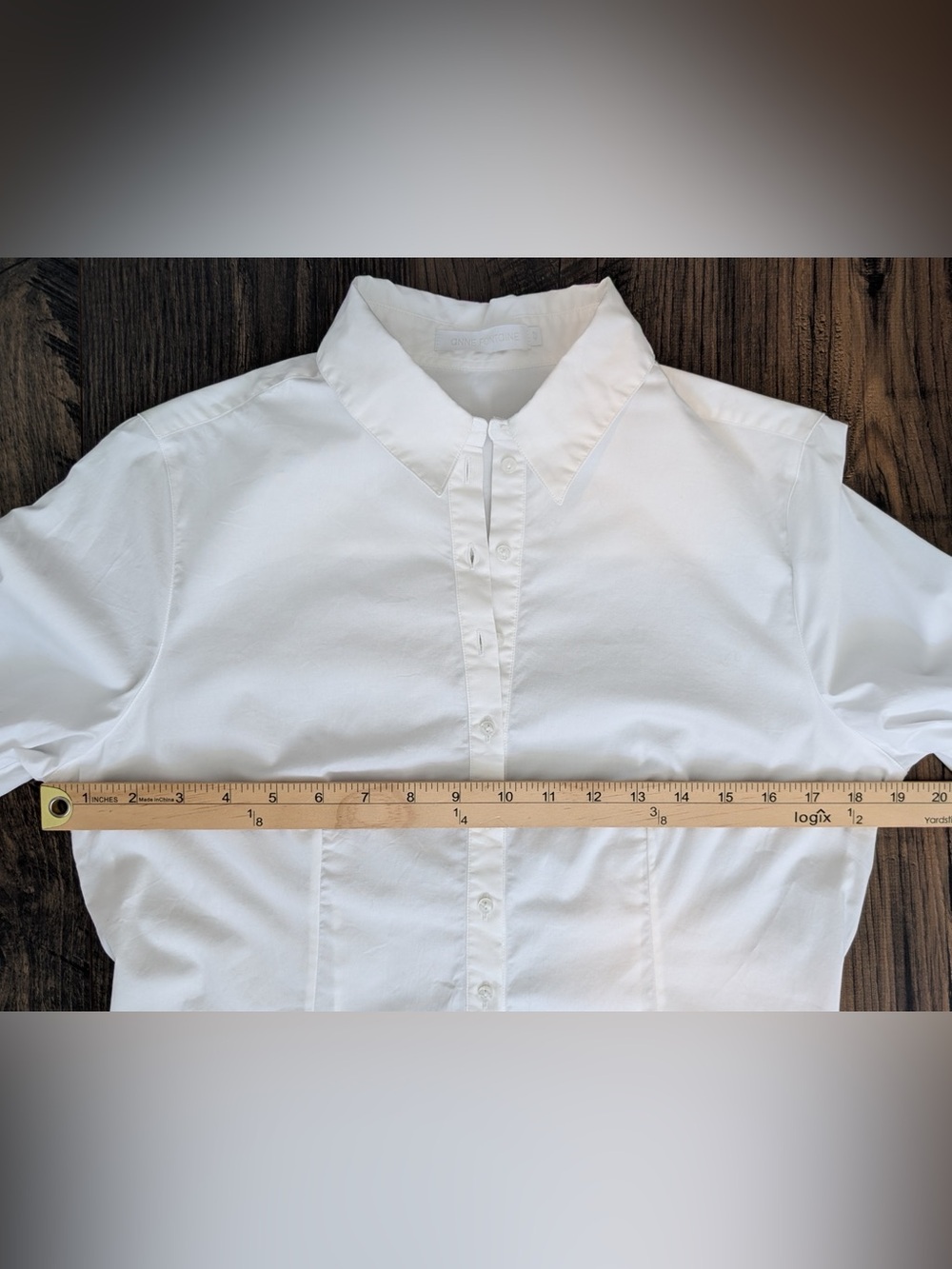 Anne Fontaine Women’s Netty Classic Long Sleeve Button Down Blouse White Size 42 - Picture 11 of 12